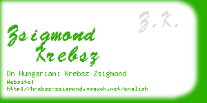zsigmond krebsz business card